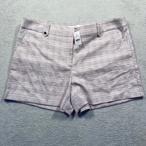 LOFT Riviera Shorts Womens 14 Career‎ Dressy Pockets White Red Blue